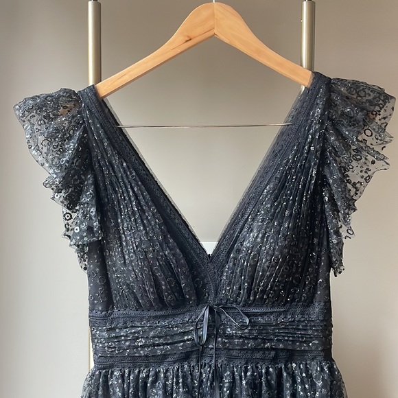 Marchesa Notte Flutter Sleeve Cocktail Dress size 4 - Picture 3 of 15